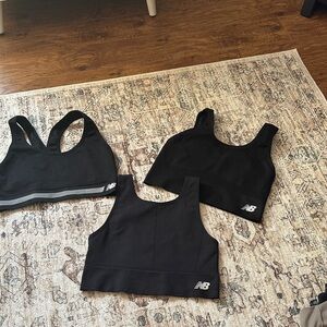 New Balance Black Sports Bra Trio